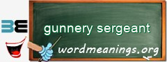 WordMeaning blackboard for gunnery sergeant